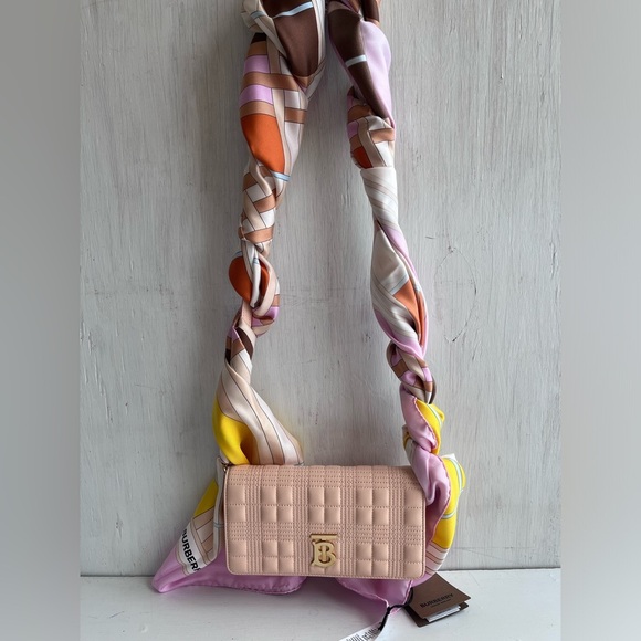 BURBERRY Check Scarf and Peach Pink Wallet Bundle - Picture 10 of 11